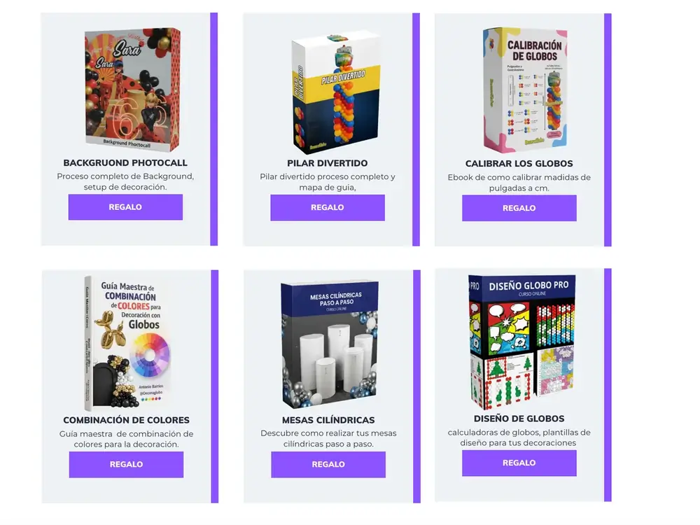 Regalos adicionales parte 2 — Background Photocall, Pilar Divertido, Calibrar los Globos, Combinación de Colores, Mesas Cilíndricas, Diseño de Globos