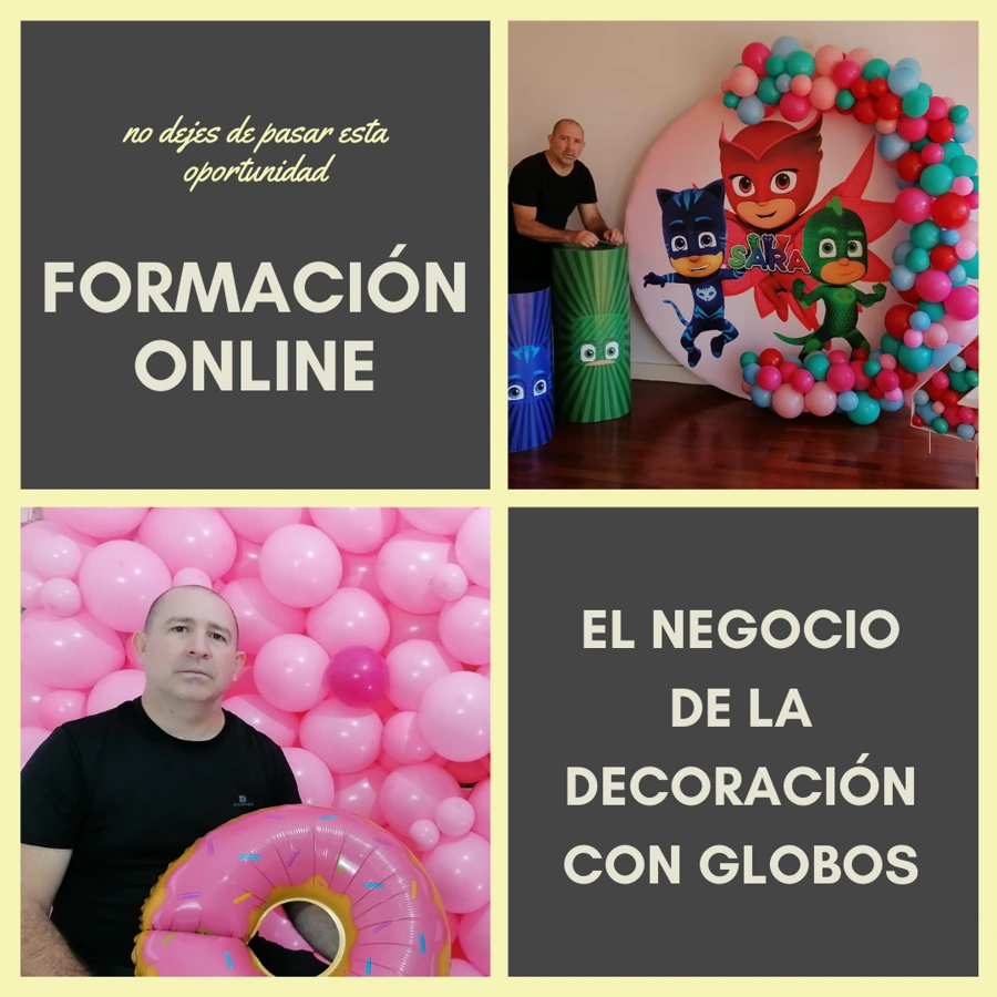 Formación online El negocio de la decoración con globos
